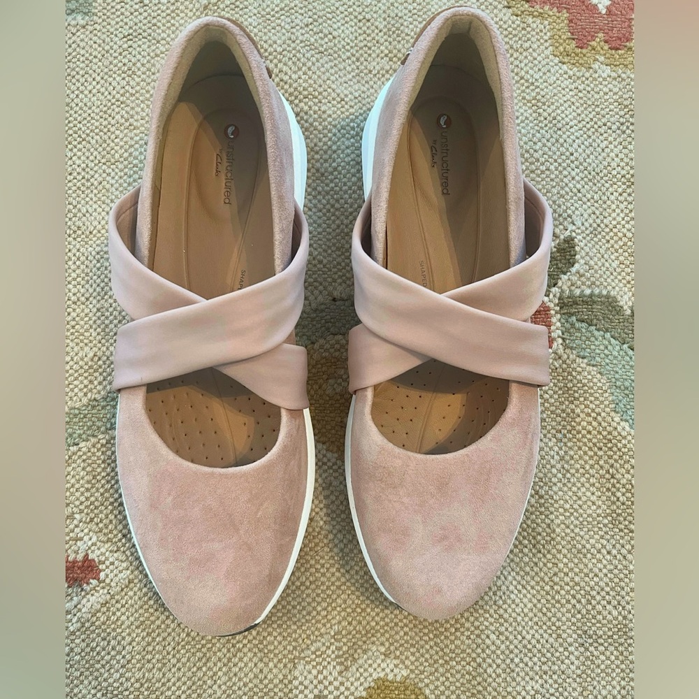 Clarks Unstructured Women's Blush Suede Flats 11M